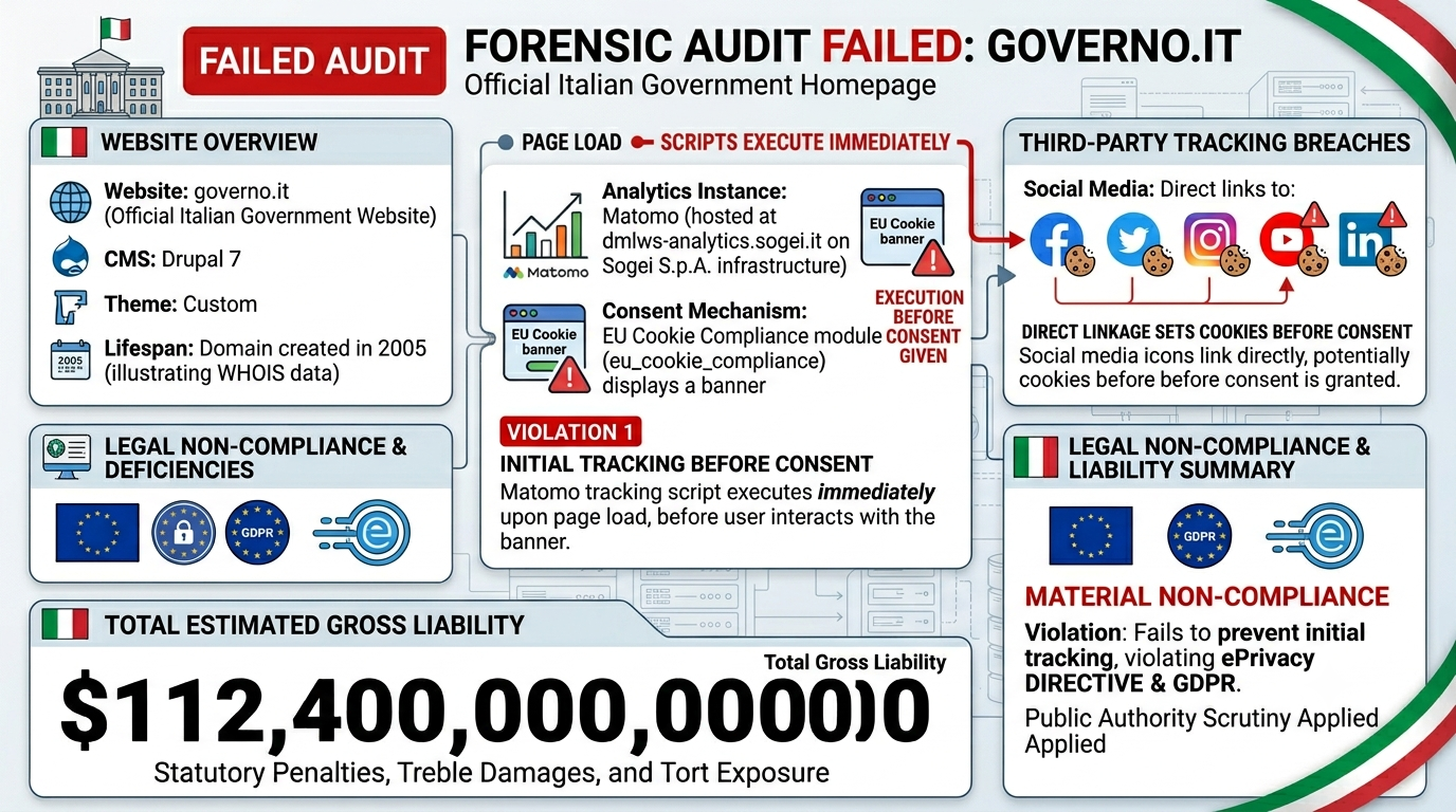 AUDITED ENTITY: Italian Government – Presidenza del Consiglio dei Ministri (https://www.governo.it)